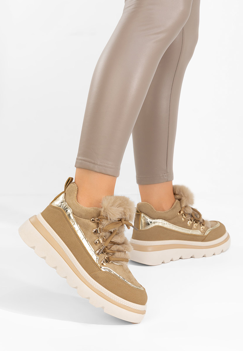 Sneakers dama imblaniti Clavira kaki