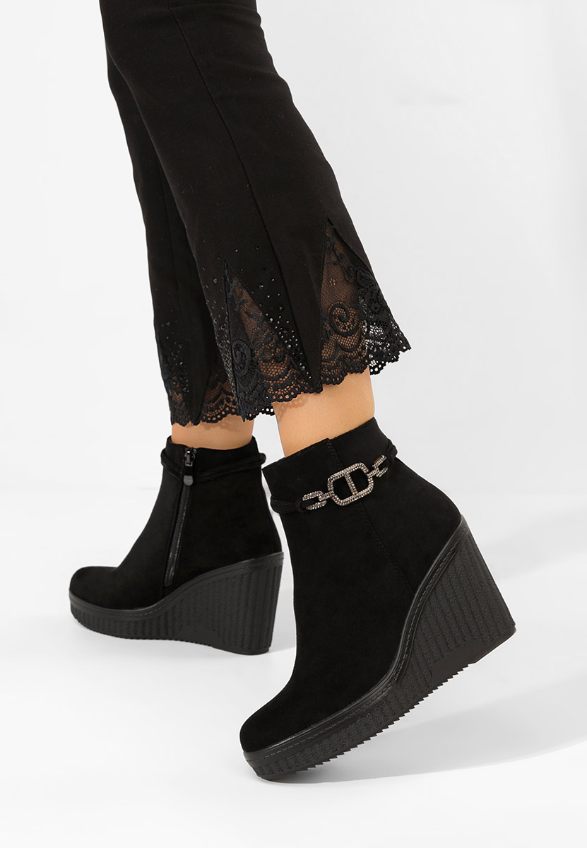 Botine cu platformă Charlet V3 negre