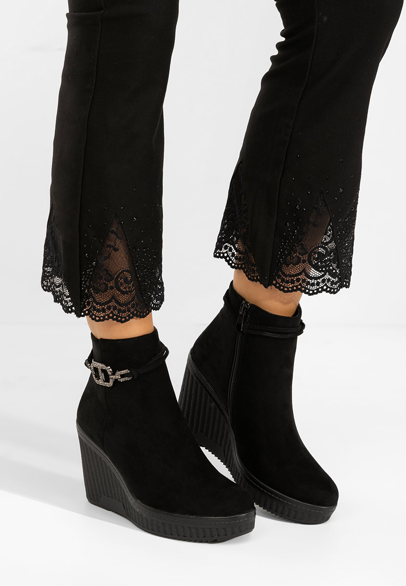 Botine cu platformă Charlet V3 negre