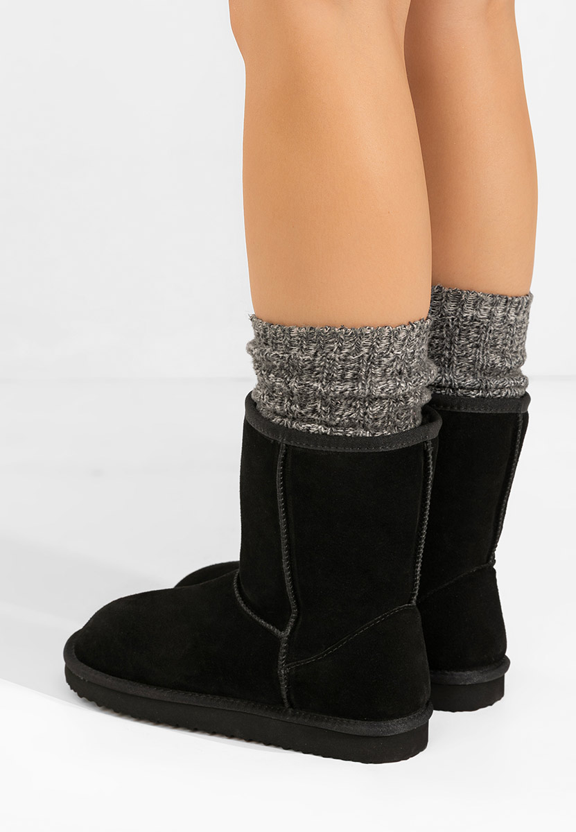 Cizme tip ugg Crisea negre