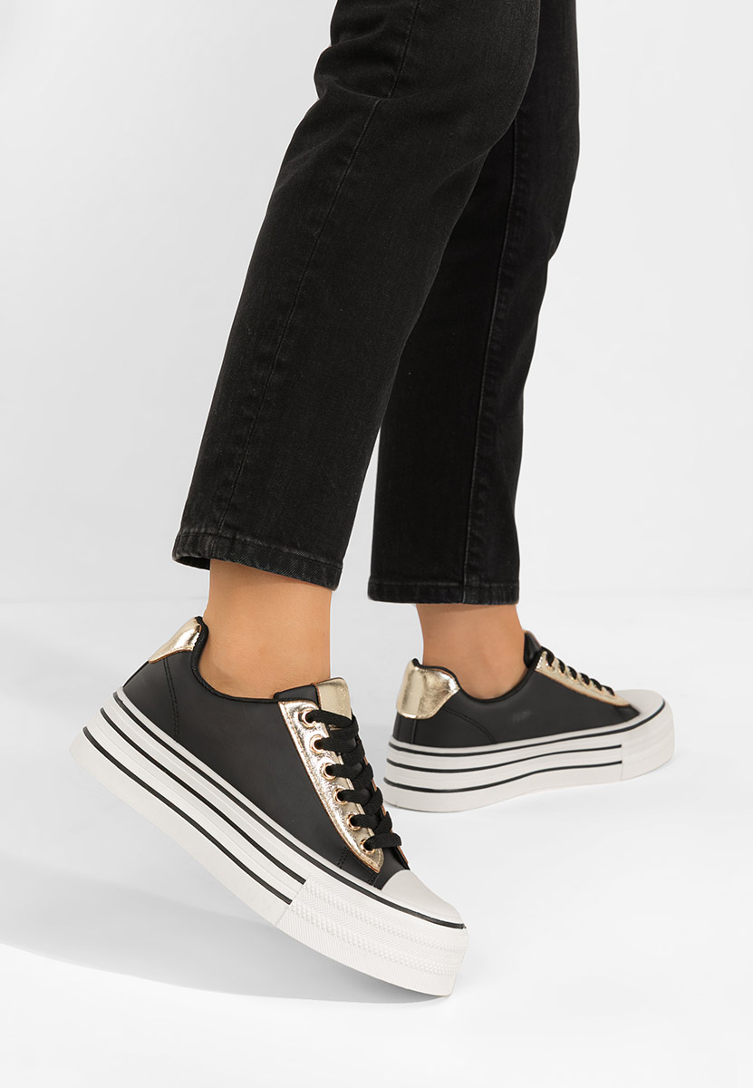 Tenisi cu platformă Lorraine negri