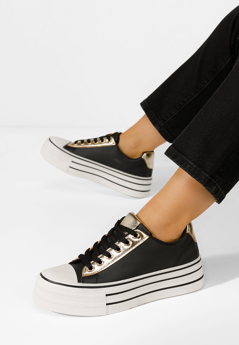 Tenisi cu platformă Lorraine negri