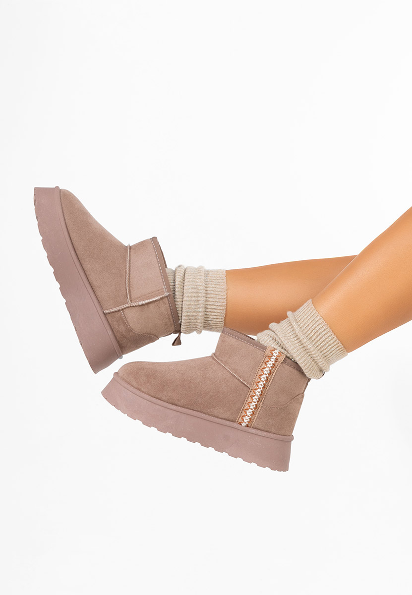 Ghete cu platformă Kristin kaki