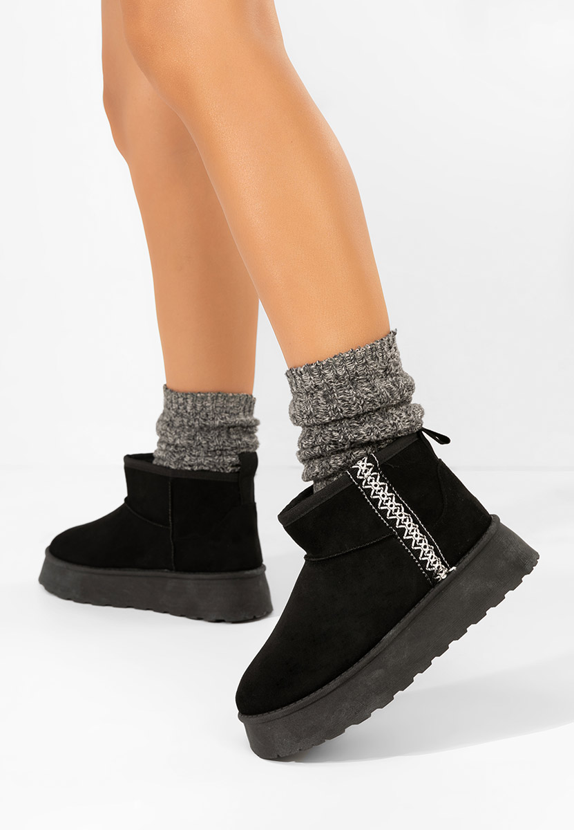 Ghete cu platformă Kristin negre