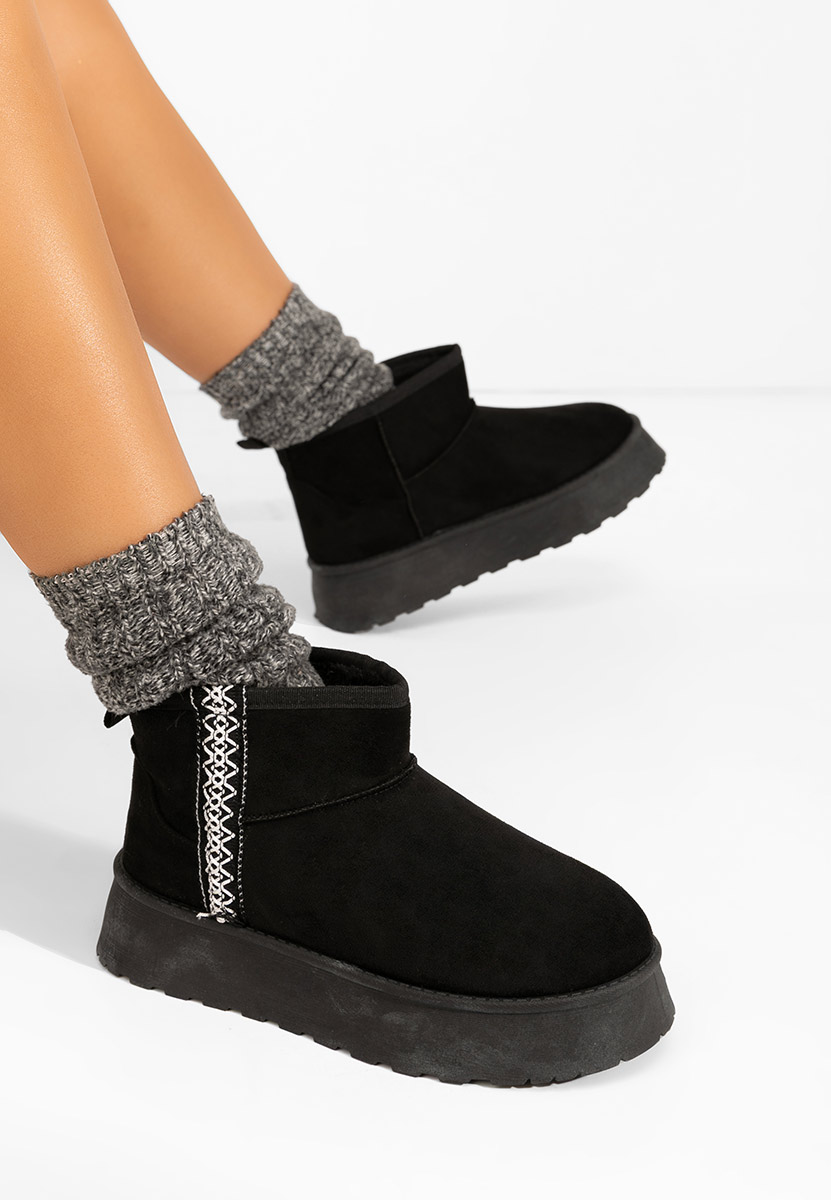 Ghete cu platformă Kristin negre