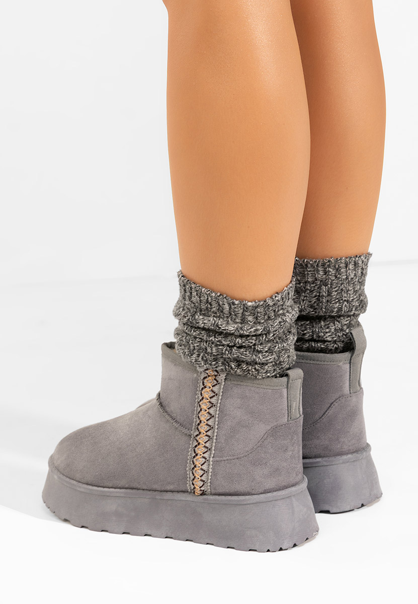 Ghete cu platformă Kristin gri