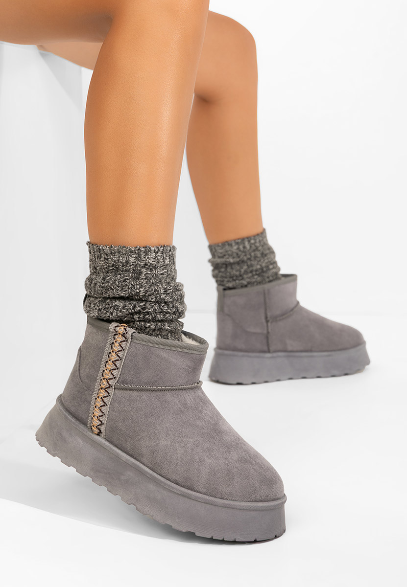 Ghete cu platformă Kristin gri