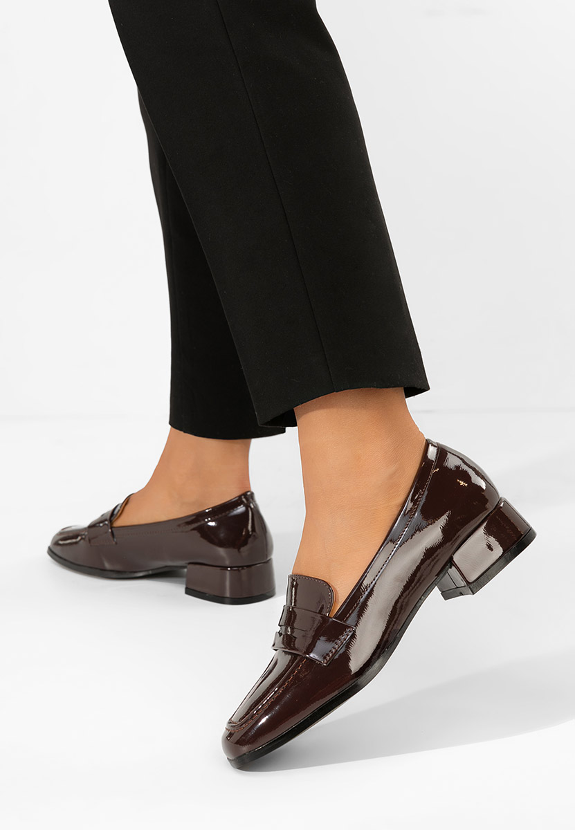 Mocasini cu toc Kirada maro