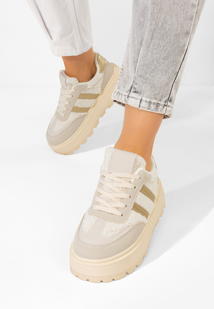 Sneakers cu platformă Janeia bej