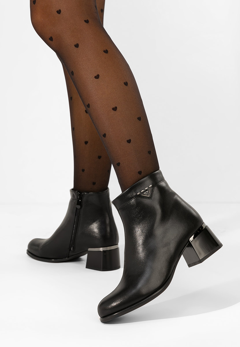 Botine cu toc Takita V2 negre