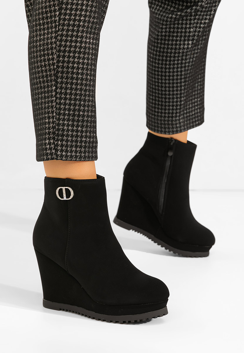 Botine cu platformă Veralina negre