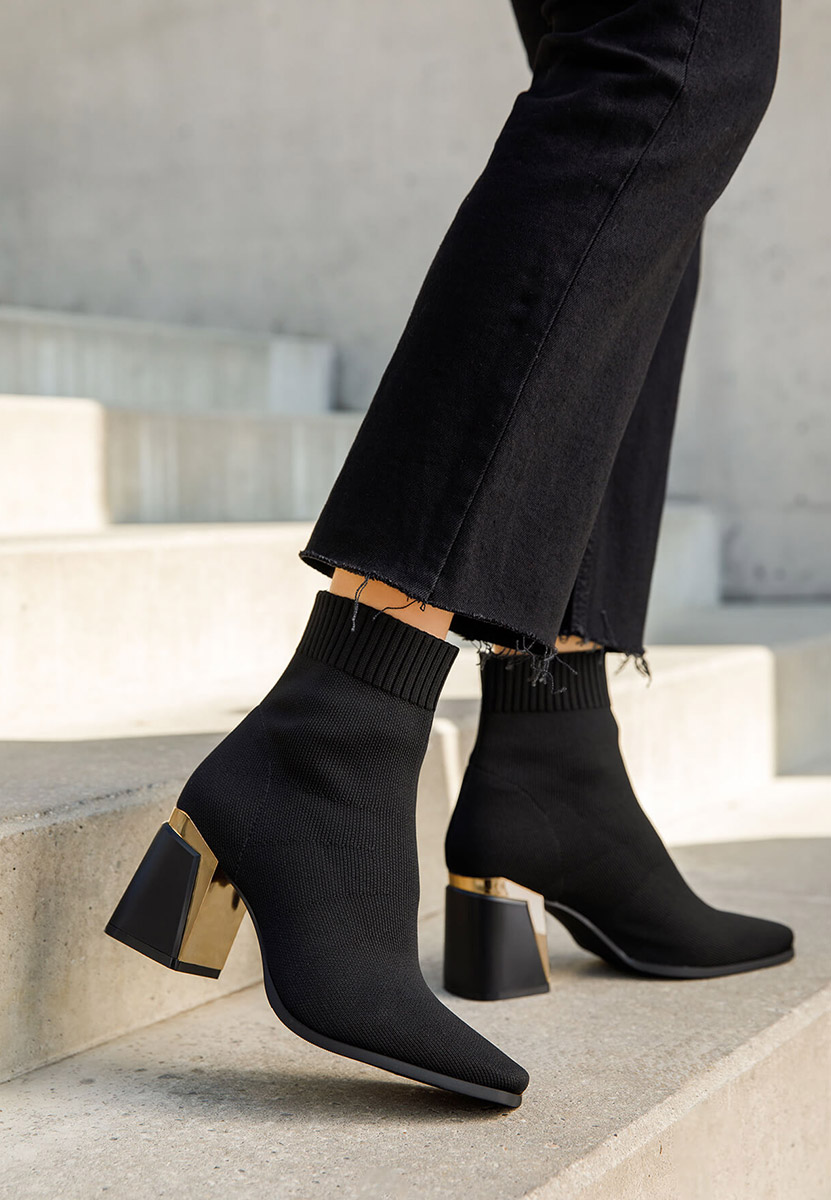 Botine tip soseta Mirelina negre