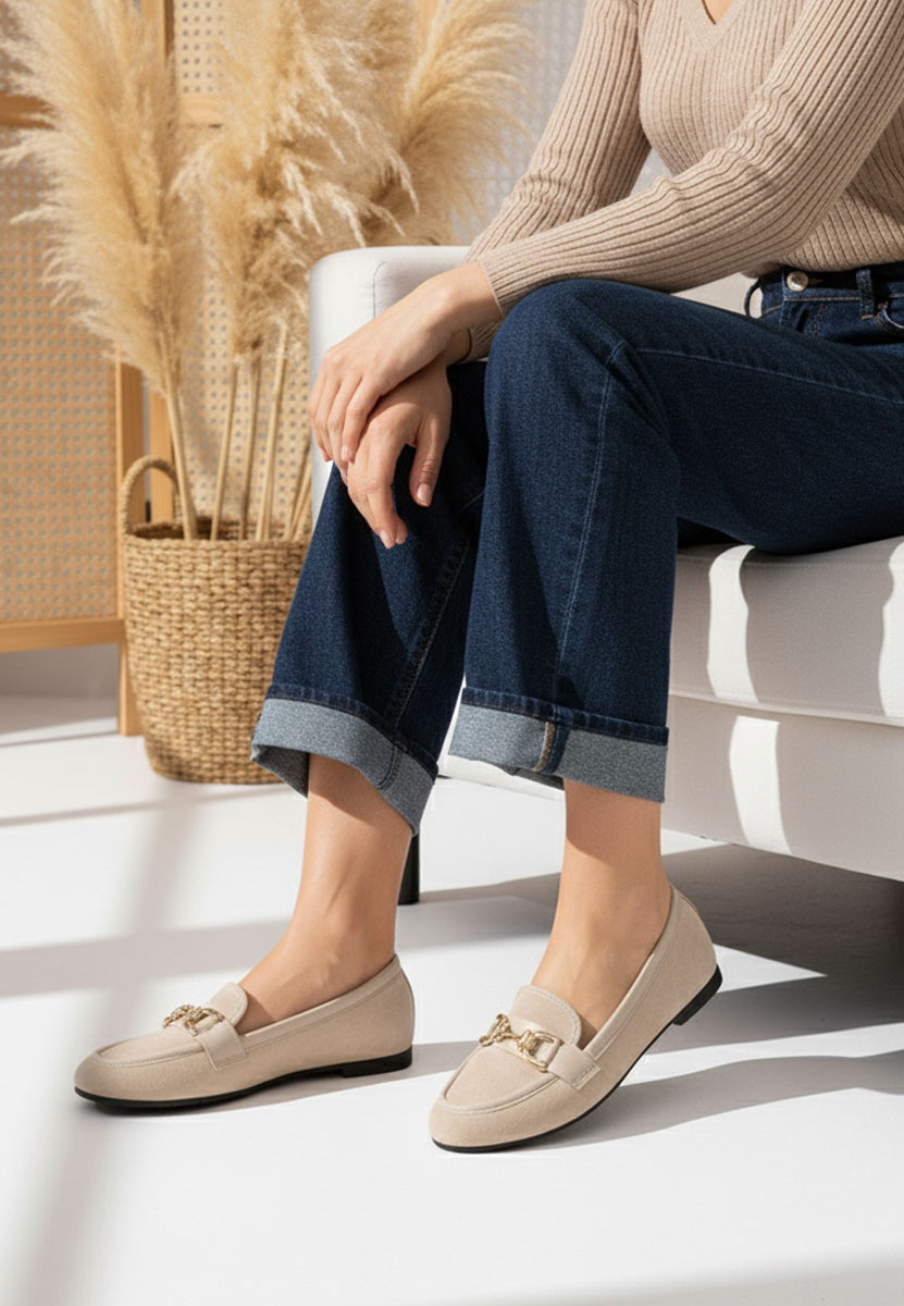 Mocasini dama Maribel V2 bej