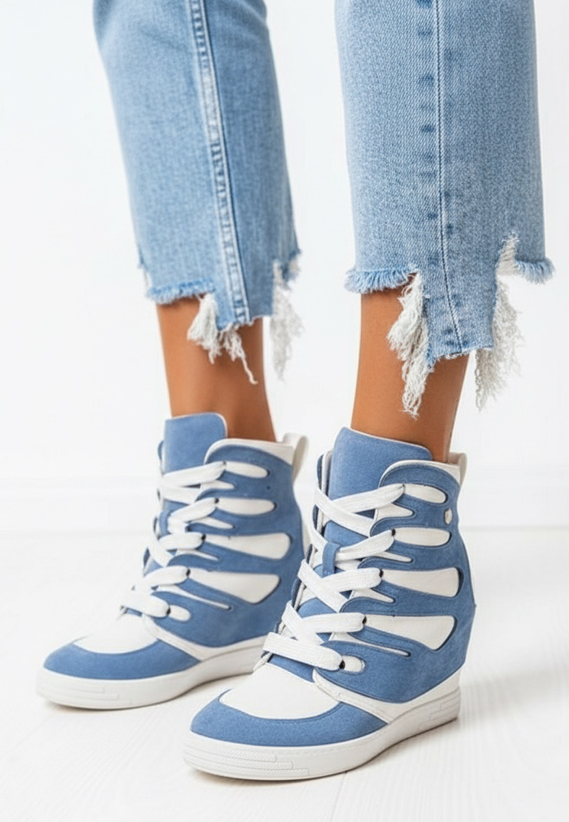 Sneakers cu platforma Kaia albastri