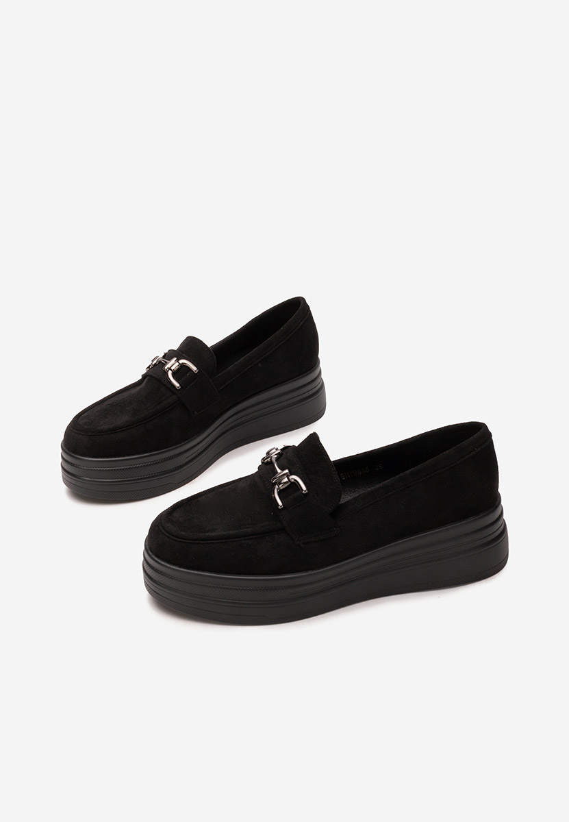 Mocasini cu platforma Paria negri