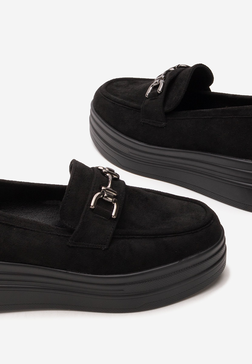 Mocasini cu platforma Paria negri