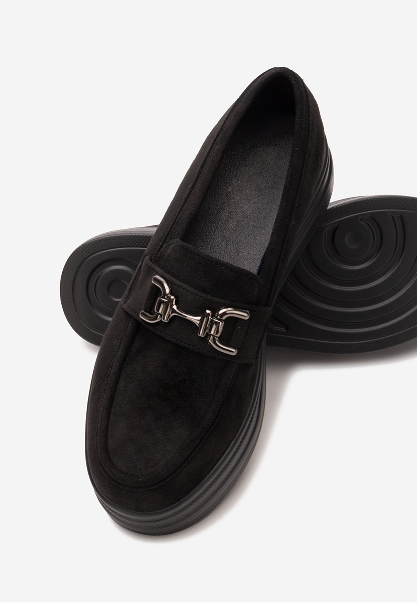 Mocasini cu platforma Paria negri