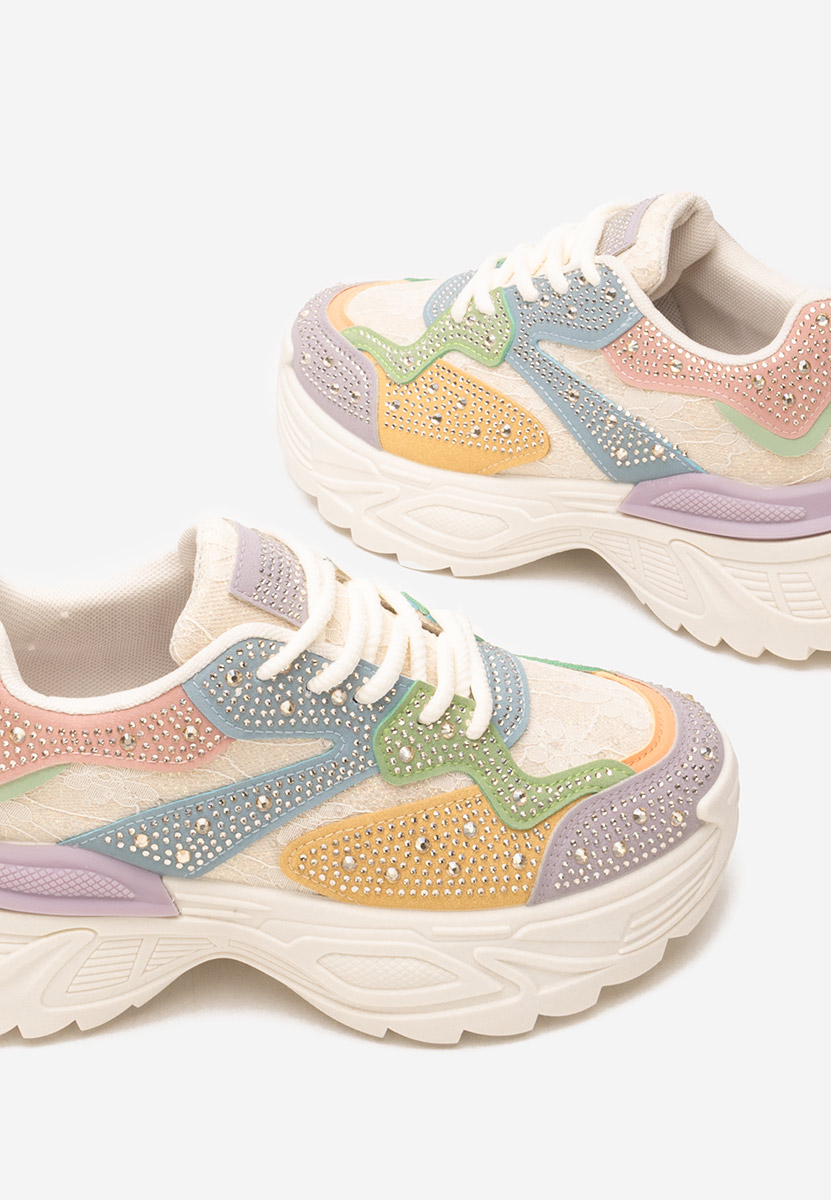 Sneakers cu platforma Elaris multicolori