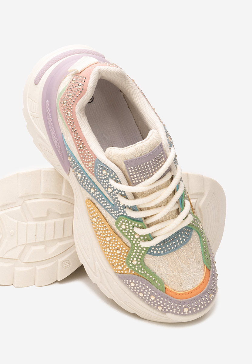 Sneakers cu platforma Elaris multicolori