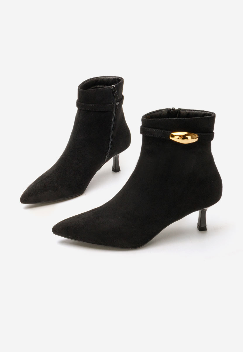 Botine cu toc subtire Dionisia V2 negre