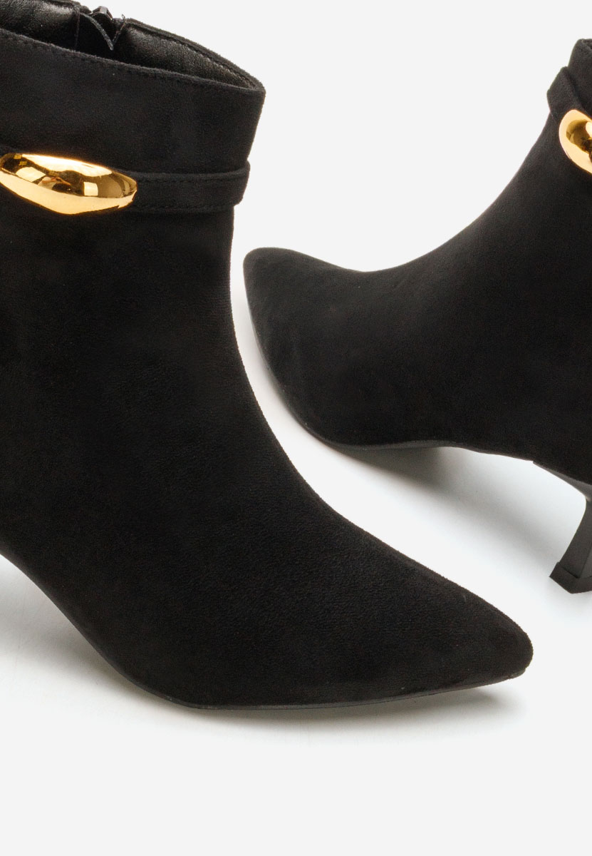 Botine cu toc subtire Dionisia V2 negre