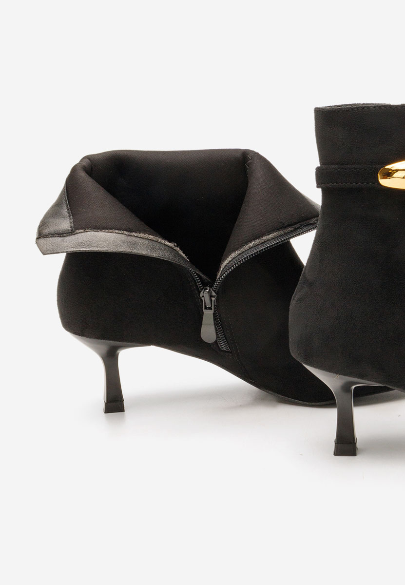Botine cu toc subtire Dionisia V2 negre