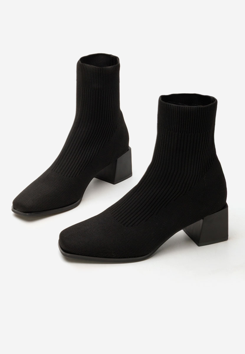 Botine tip soseta Renatia negre