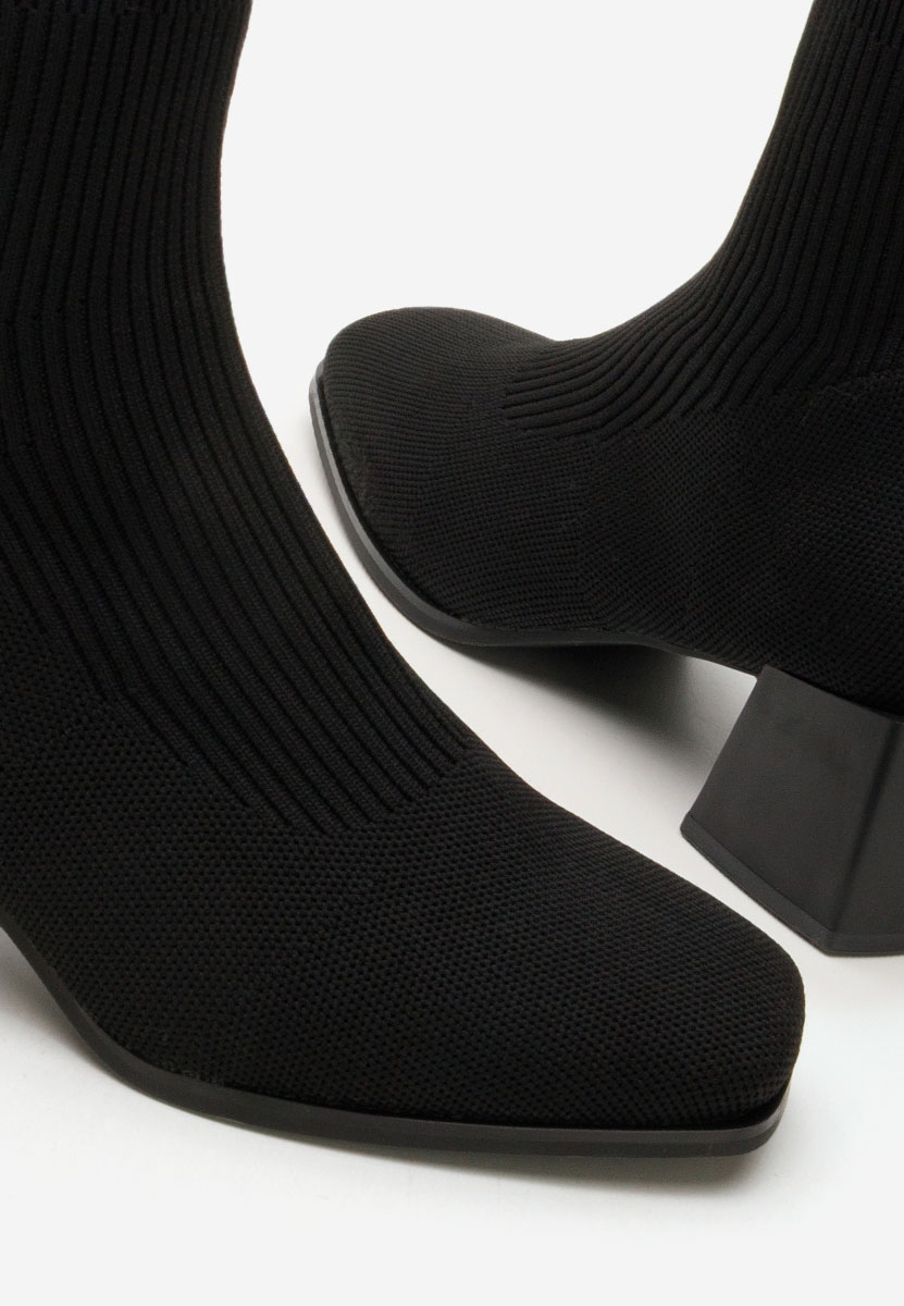 Botine tip soseta Renatia negre