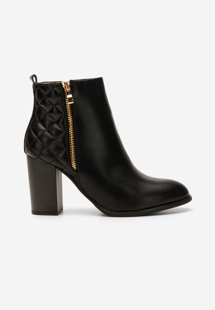 Botine cu toc Lumila negre