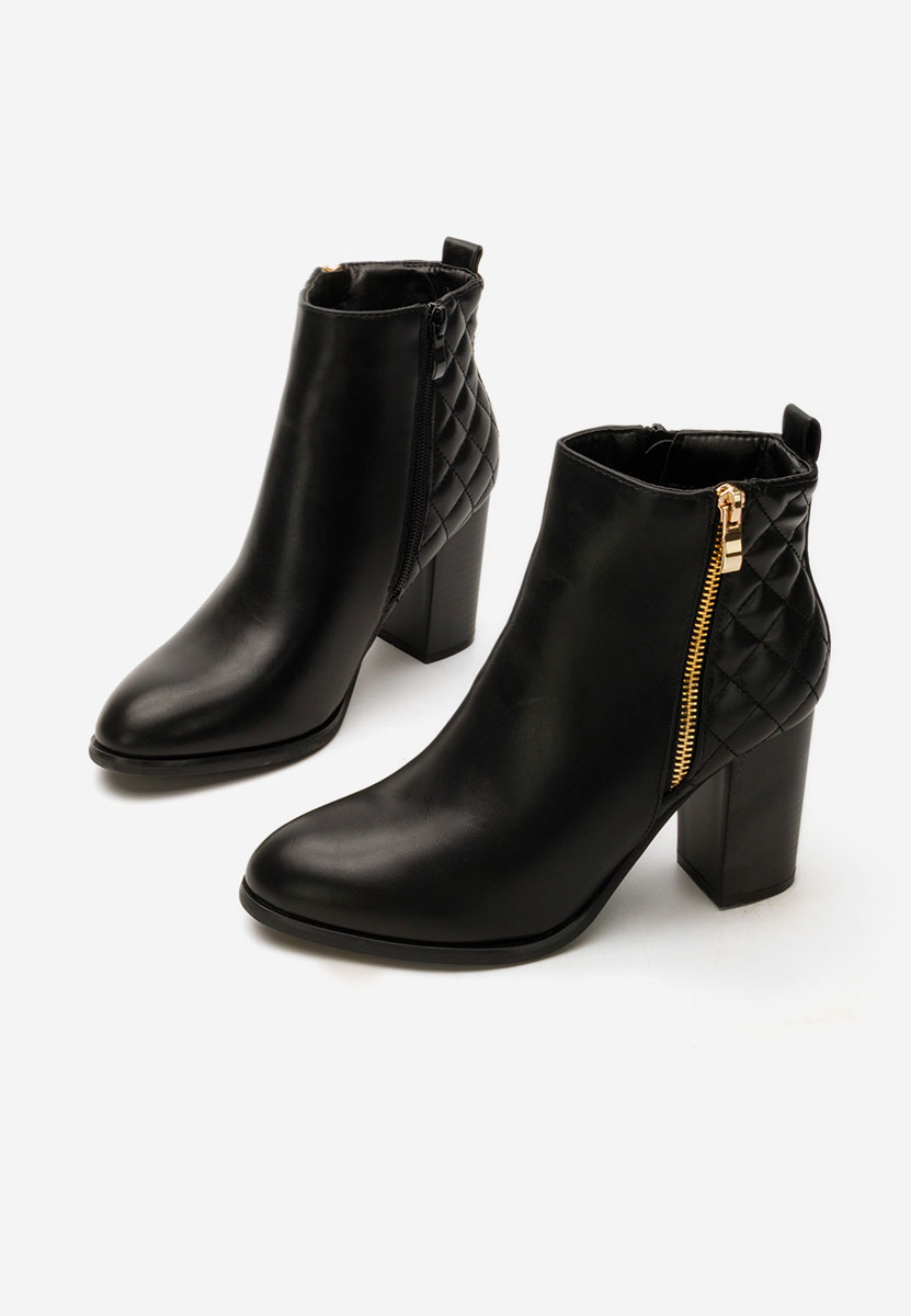 Botine cu toc Lumila negre