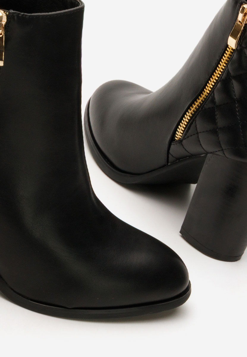 Botine cu toc Lumila negre