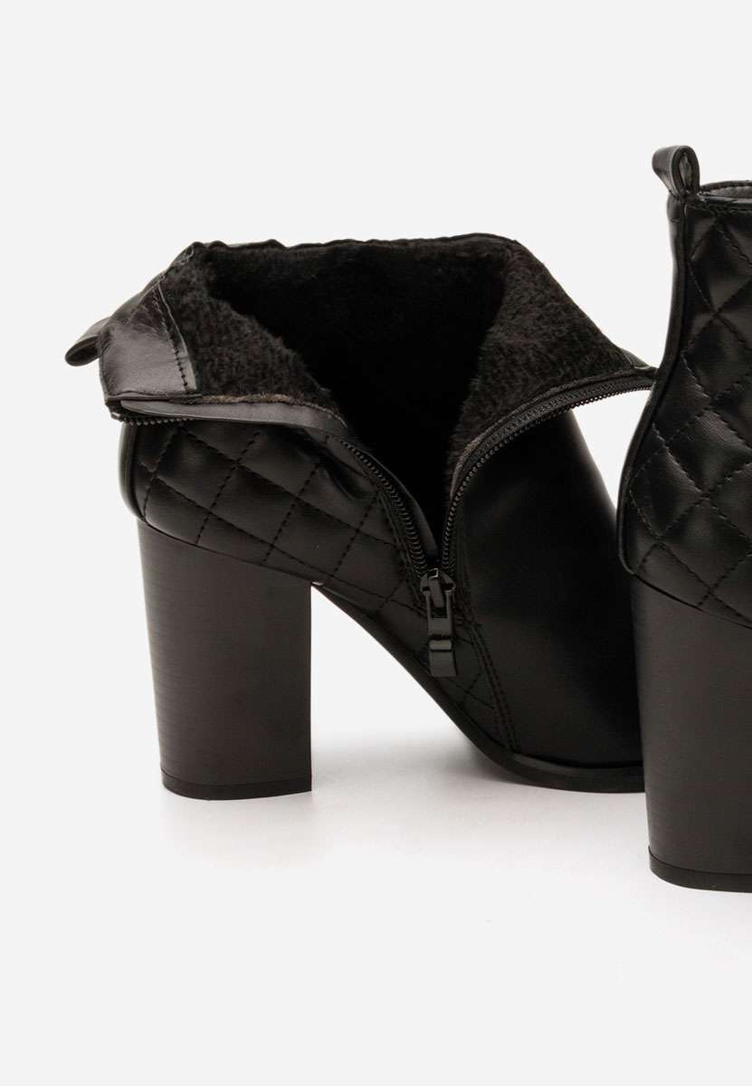 Botine cu toc Lumila negre