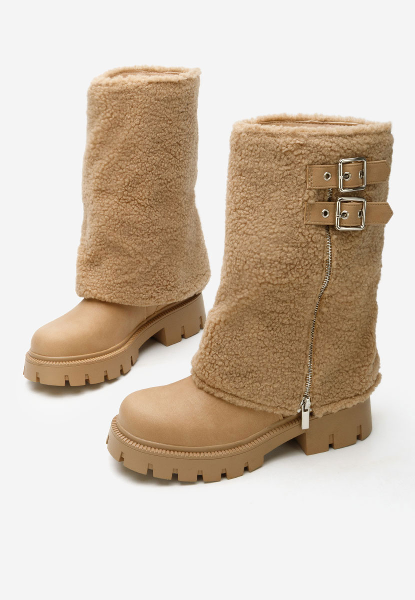 Cizme dama fara toc Morina kaki