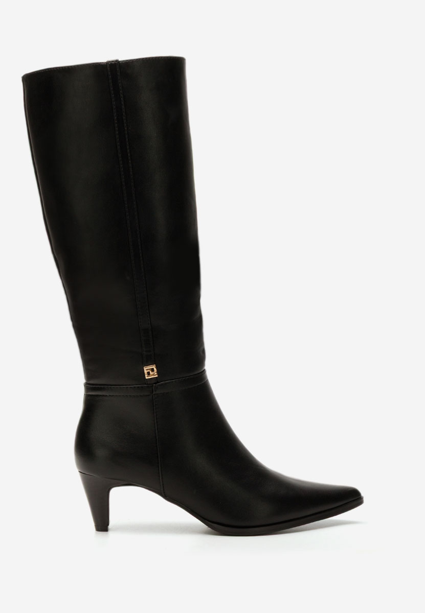 Cizme dama elegante cu toc Clorina negre