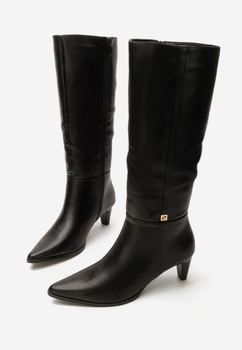 Cizme dama elegante cu toc Clorina negre