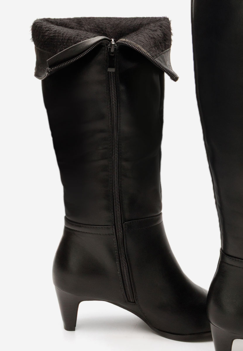 Cizme dama elegante cu toc Clorina negre