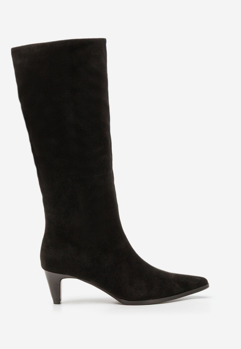 Cizme dama elegante cu toc Favora negre