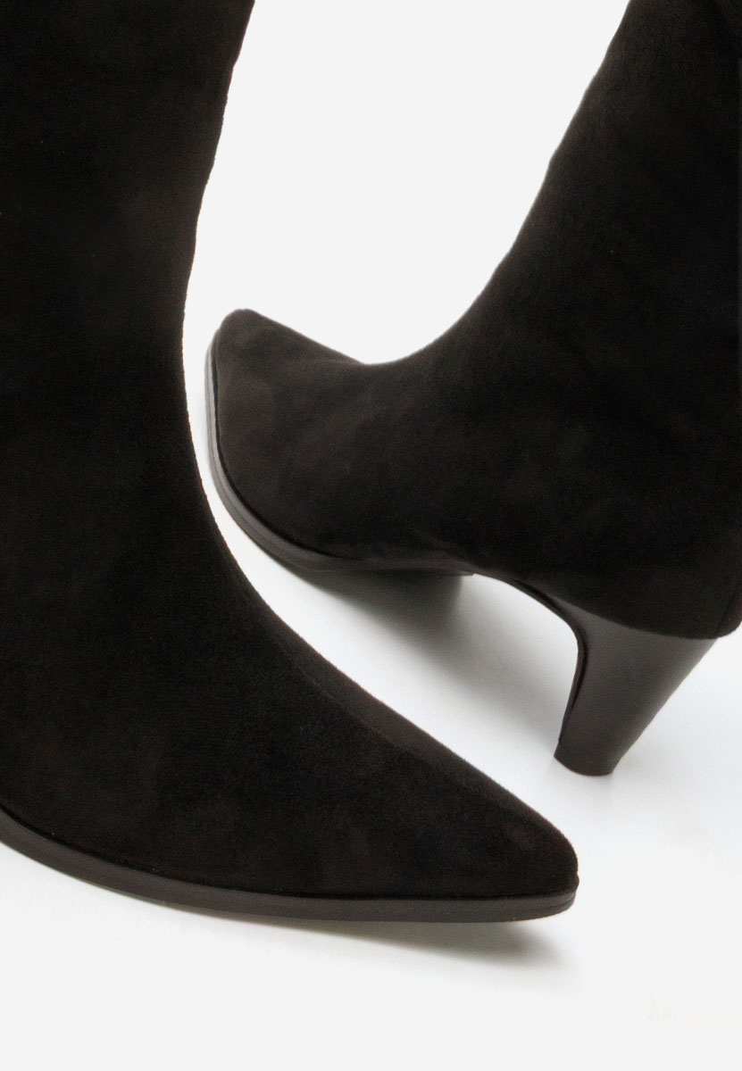 Cizme dama elegante cu toc Favora negre