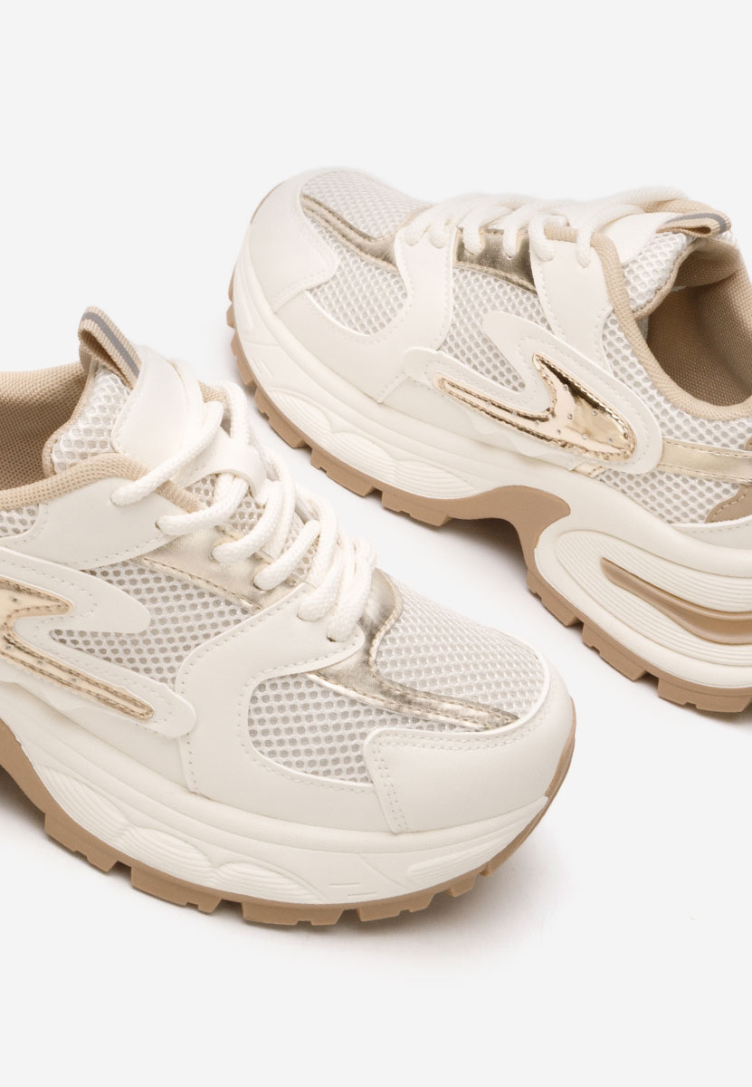 Sneakers cu platforma Ismira bej