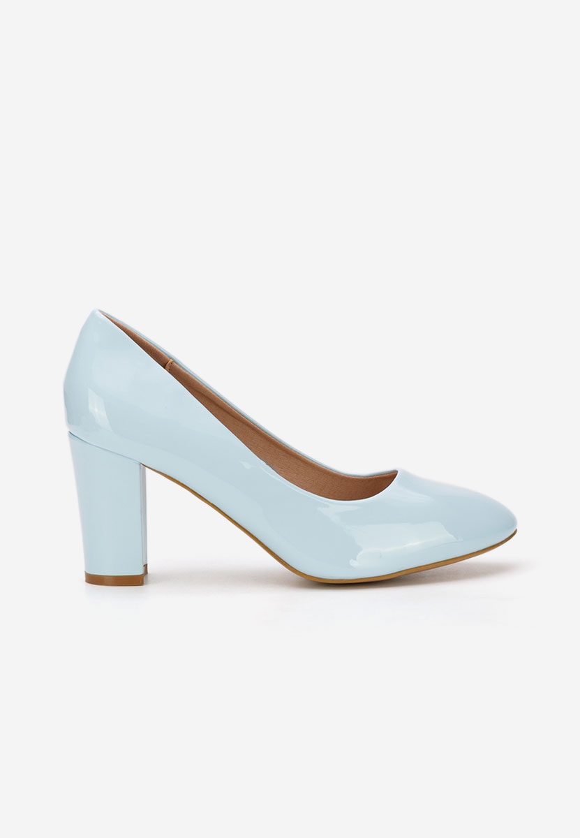 Pantofi cu toc lacuiti Chique V5 bleu