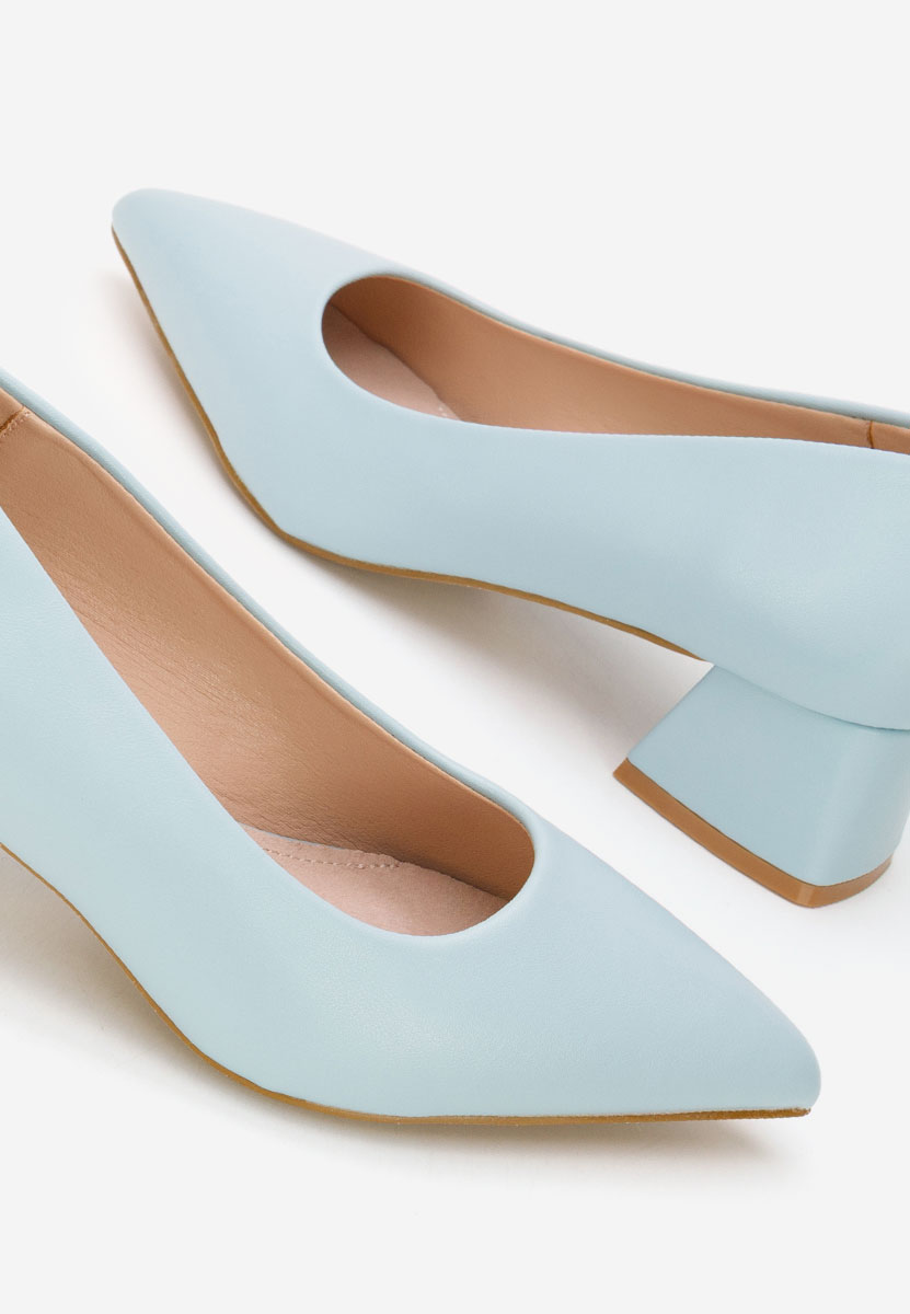 Pantofi cu toc mic Alleva V2 bleu