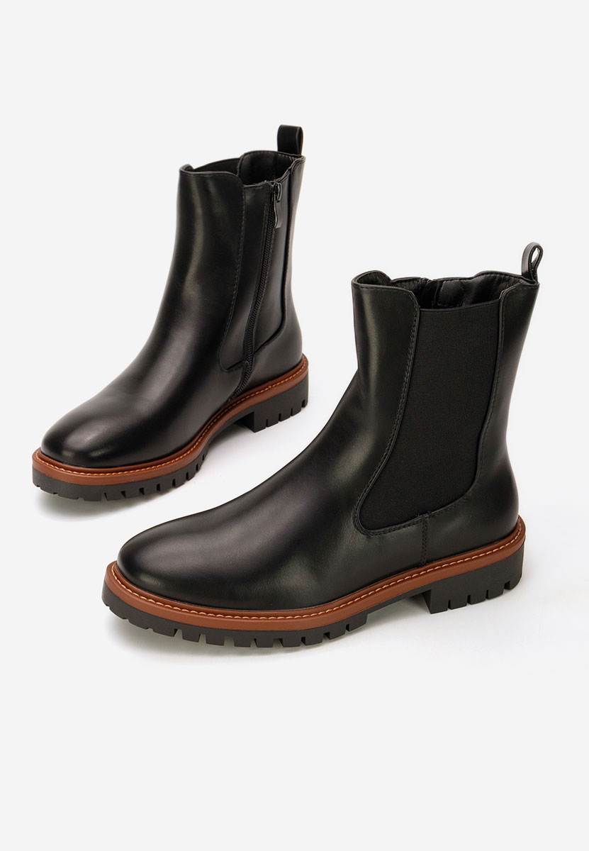 Ghete dama chelsea Tiania negre