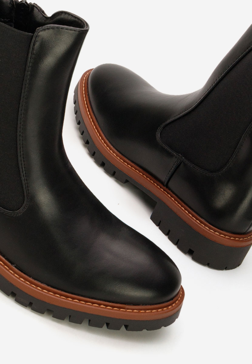 Ghete dama chelsea Tiania negre