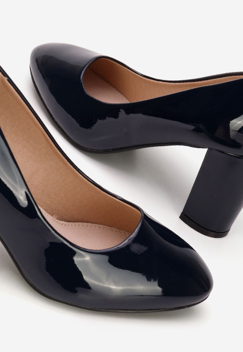 Pantofi cu toc lacuiti Chique V5 navy