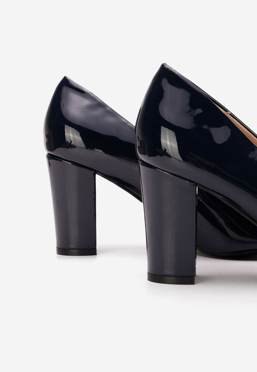 Pantofi cu toc lacuiti Chique V5 navy
