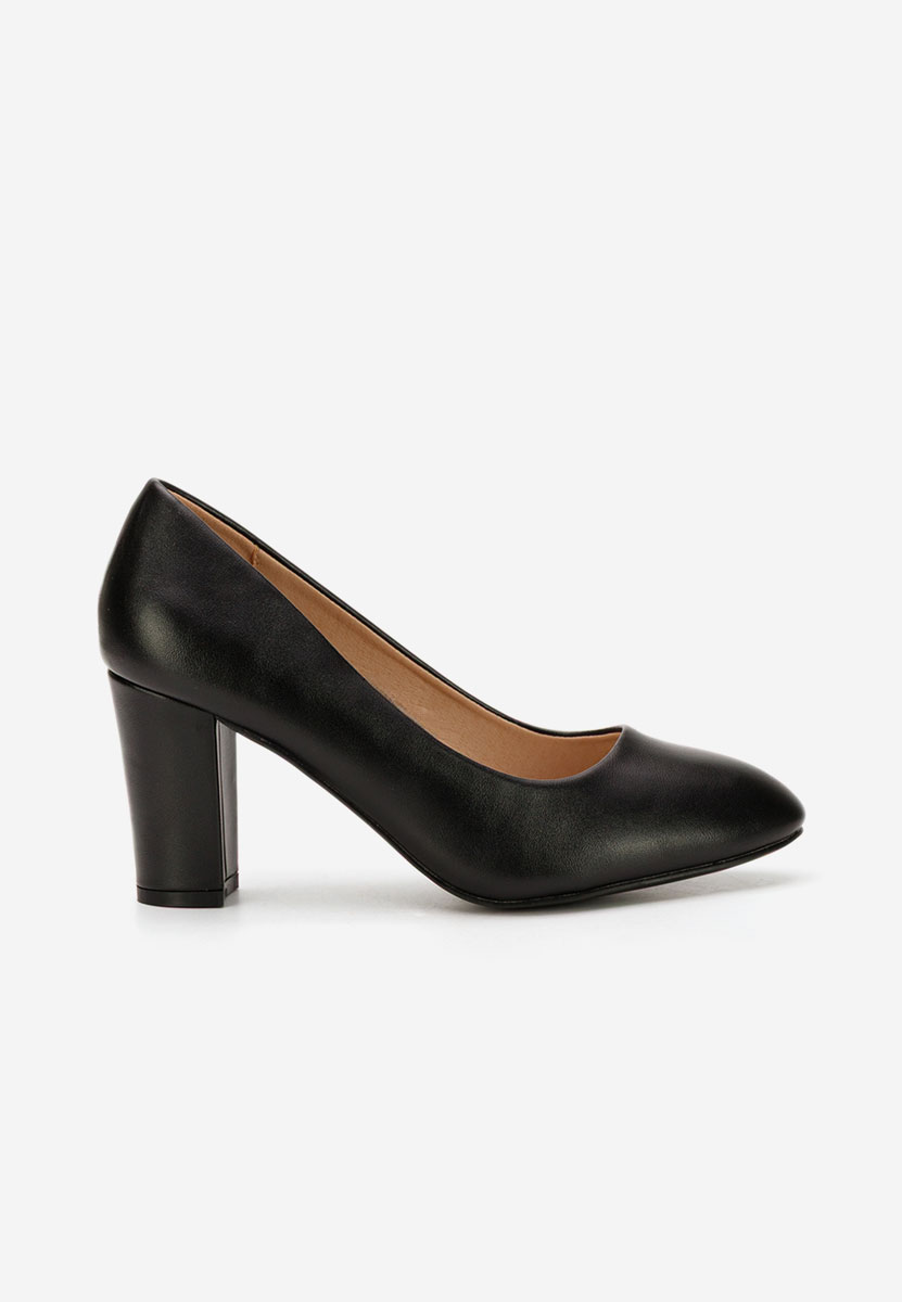 Pantofi cu toc gros Bonanza V2 negri