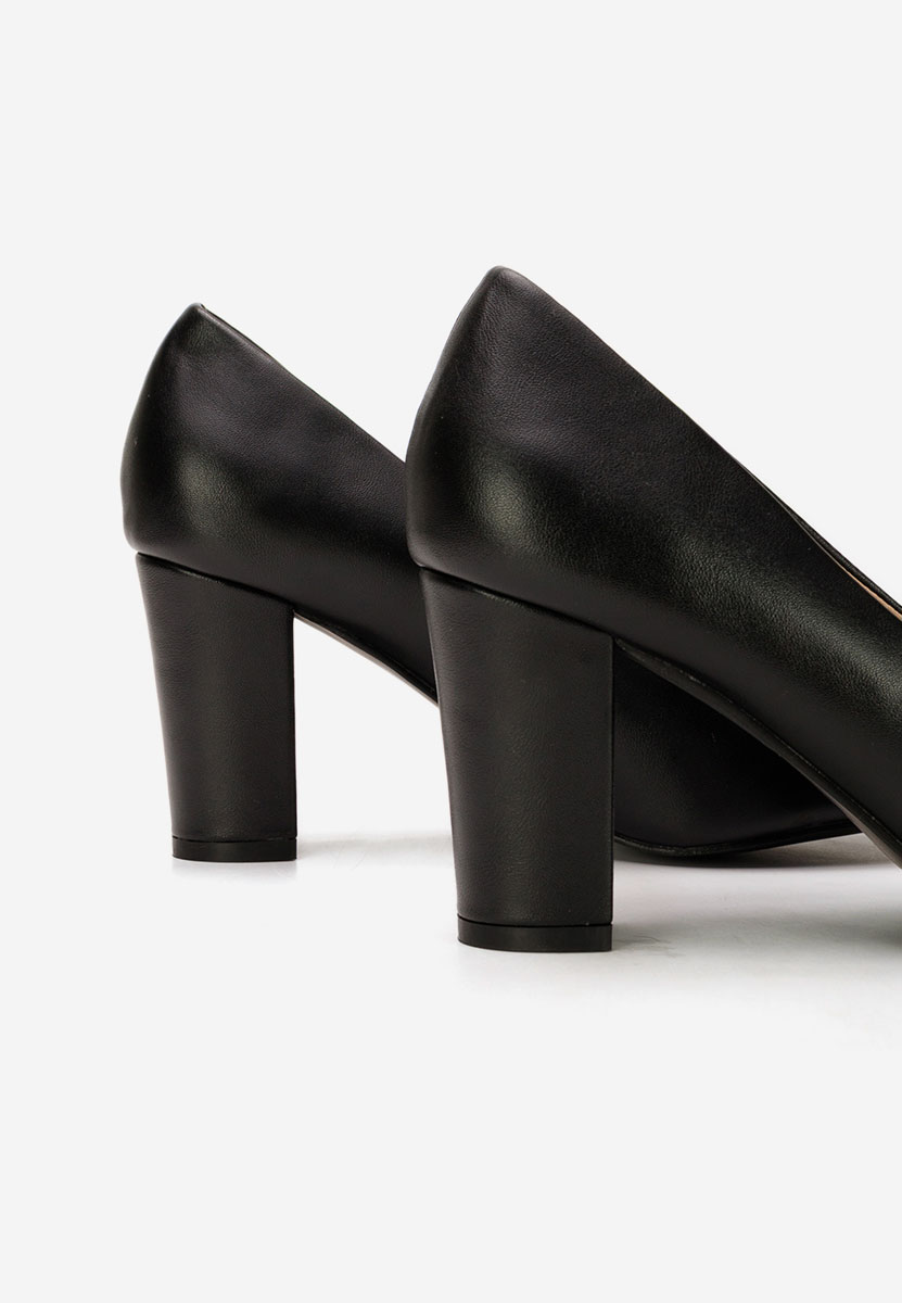 Pantofi cu toc gros Bonanza V2 negri