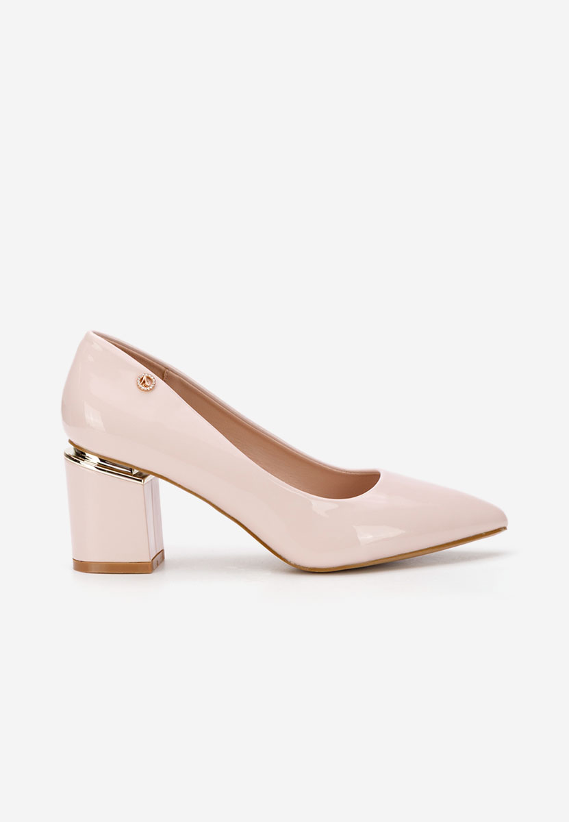 Pantofi cu toc gros Nelia V4 bej