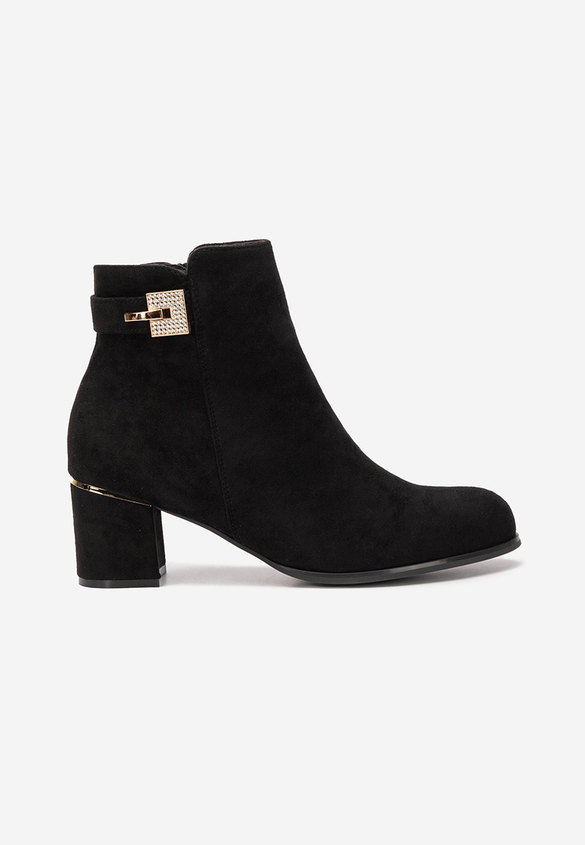 Botine cu toc gros Noralia negre