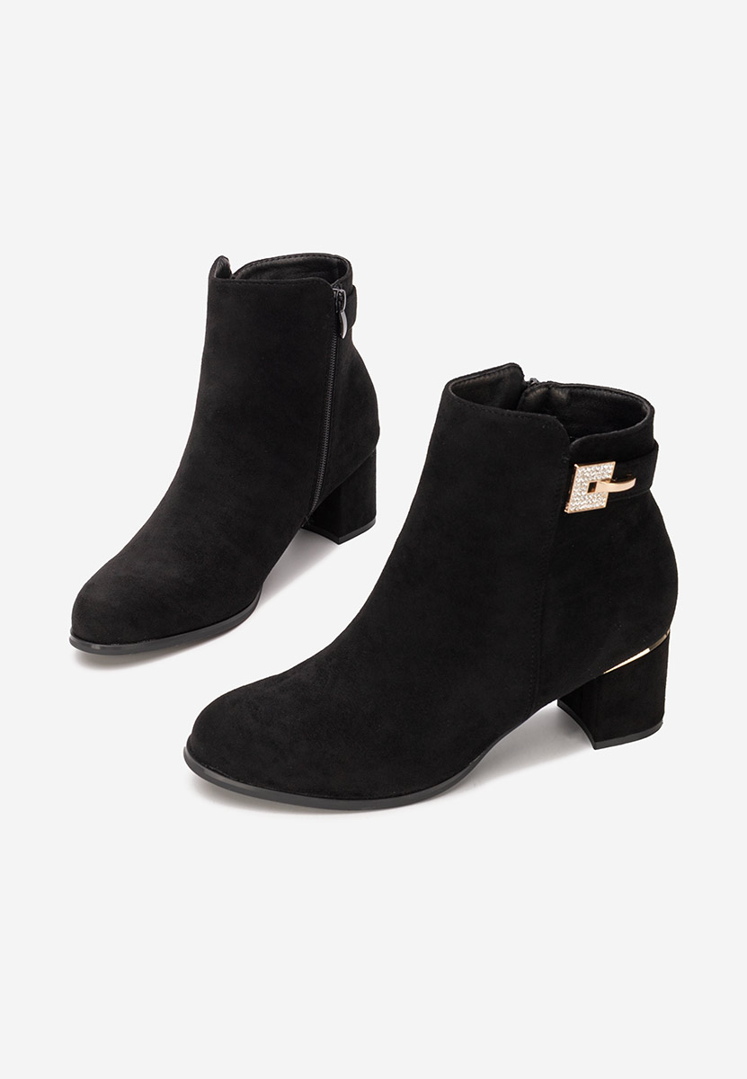 Botine cu toc gros Noralia negre